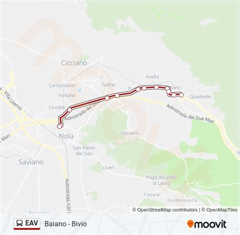 Linea Eav Orari Fermate E Mappe Baiano Bivio Aggiornato