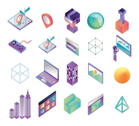 Free Vector Bundle Of Virtual Reality Technology Icons