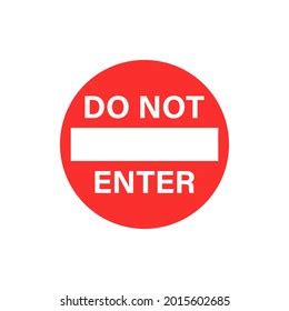 Vektor Stok Do Not Enter Sign Clipart Image Tanpa Royalti