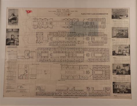 First Class Deck Plan, Steamship Titanic - Steamship Historical Society