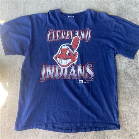 Vintage MLB Cleveland Indians Tshirt Indians Depop