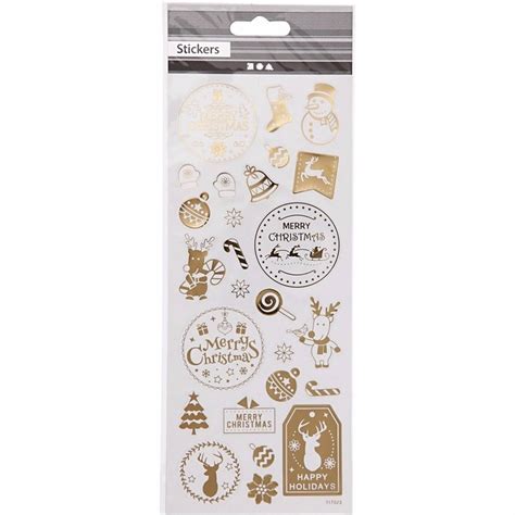 Kerst Stickers Goud Stuks Stickers Blokker