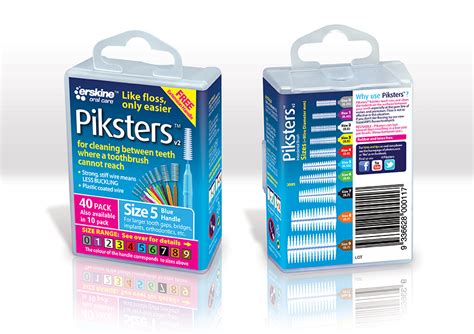 Piksters Interdental Blue Handle Size 5 Brush 40 Pack