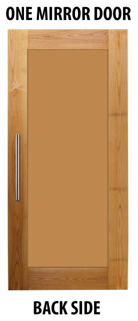 Handcrafted Mirrored Hardwood Sliding Barn Door With Mirror 26 X81