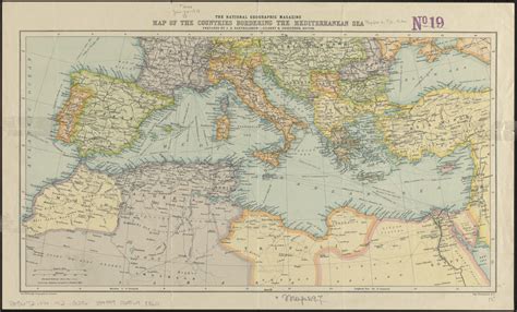 The National Geographic Magazine Map Of The Countries Bordering The