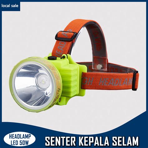 Senter Kepala Selam Multifungsi Super Terang Headlamp Diving LED 50watt