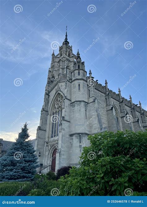 Kirk in the Hills Columbarium Church in Summer Sunset. Stock Photo ...