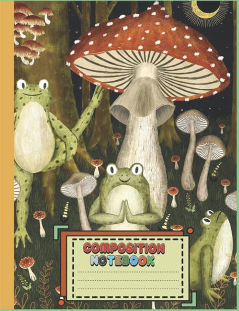 Amazon Vintage Frog Mushroom Notebook Cottagecore Frog Mushroom