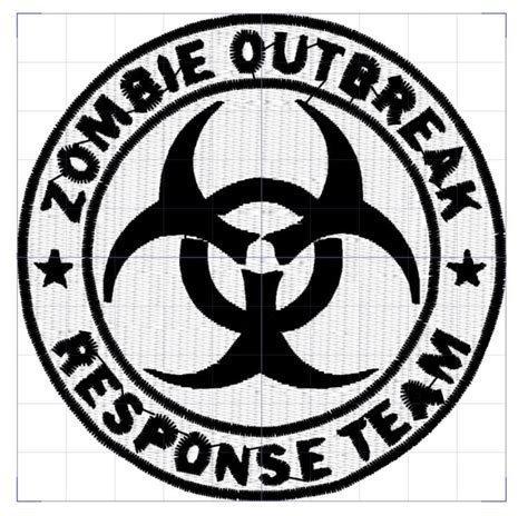 Zombie Outbreak Response Team Symbol Embroidery Design Emblem - Etsy