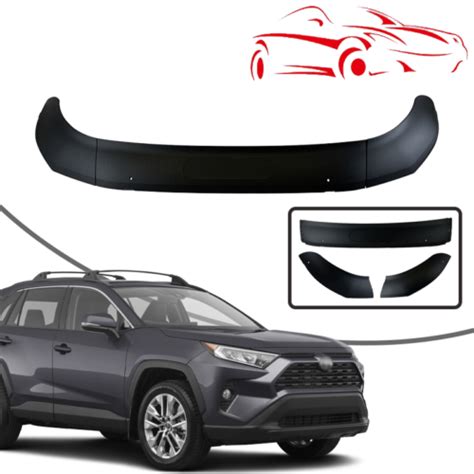 For 2019 2021 Toyota RAV4 Black Bug Shield Hood Deflector Guard Bonnet