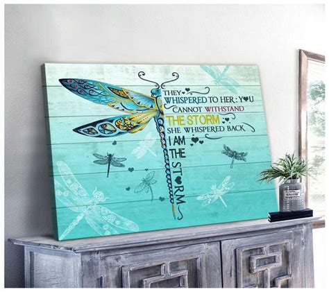 Gorgeous Dragonfly I Am The Storm Canvas Wall Art Decor Canvas Art Wall Decor Dragonfly Wall