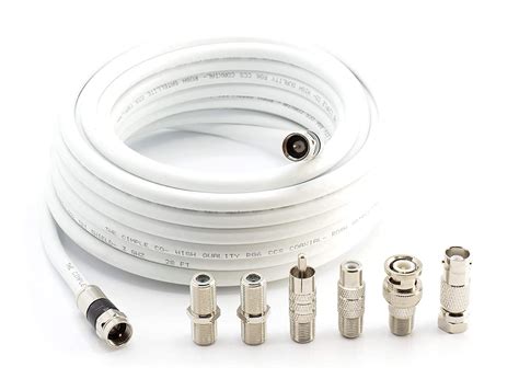 Digital Coaxial Cable Kit with Universal Ends -RG6 Coax Cable and six ...