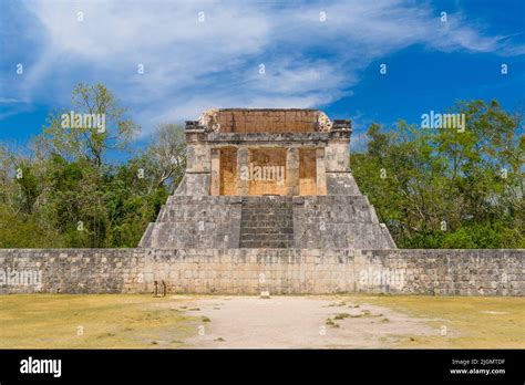 Temple Of The Bearded Man At The End Of Great Ball Court For Playing