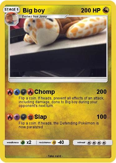 Pokémon Big Boy 70 70 Chomp My Pokemon Card