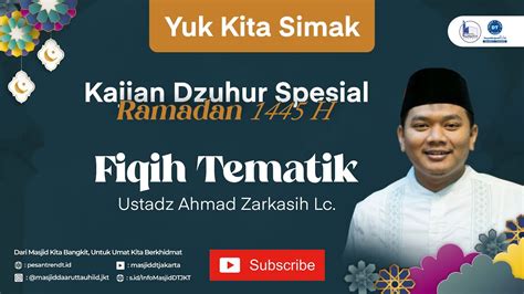 Live Tausiyah Tarawih Spesial Ramadan H Youtube