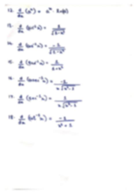 Solution Differentiation Formulas Studypool