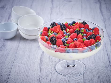 Panna Cotta Met Rood En Zwart Fruit Meesterlijk Van Rob Rt