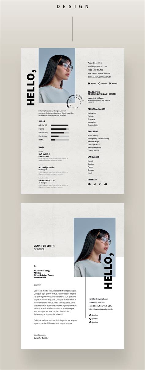 Resume On Behance Graphic Design Resume Resume Design Creative