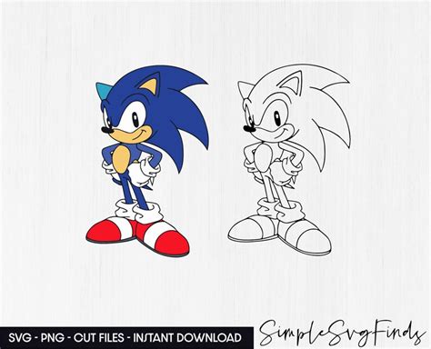 Sonic Png The Hedgehog Svg Shirt Files For Cricut And Silhouette Etsy