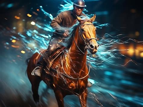 Premium AI Image | horse racing actionHD 8K wallpaper Stock Photographic Image