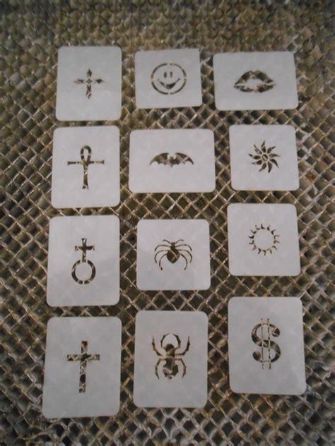 Airbrush Stencil Set 2-1 Inch Designs New by Island Tribal | Etsy