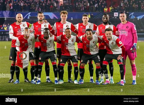 ROTTERDAM NETHERLANDS NOVEMBER 28 Team Photo Of Feyenoord Back