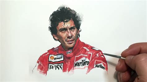 Ayrton Senna Portrait Watercolor Portrait Watercolor Portraits