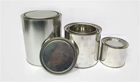 Cylindrical Litre Paint Tin Container For Packaging At Piece