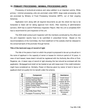 Fillable Online Horticulture Ap Nic Primary Minimal Processing Units