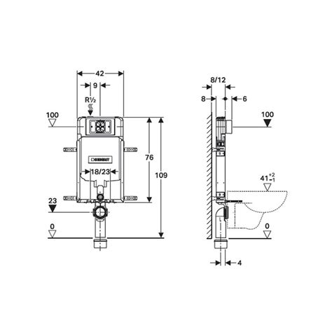 Geberit Alpha G Mme Rezervuar Li Set Rezervuar Mat Krom Panel