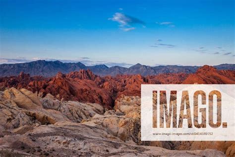 Red And White Aztec Sandstone In Fire Canyon Before Sunrise In Valley Of Fire State Park In Nevada