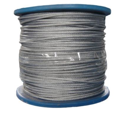 PVC Plastic Steel Wire Rope PP Coated 7X7 Wire Steel 6X7 Iws Electric