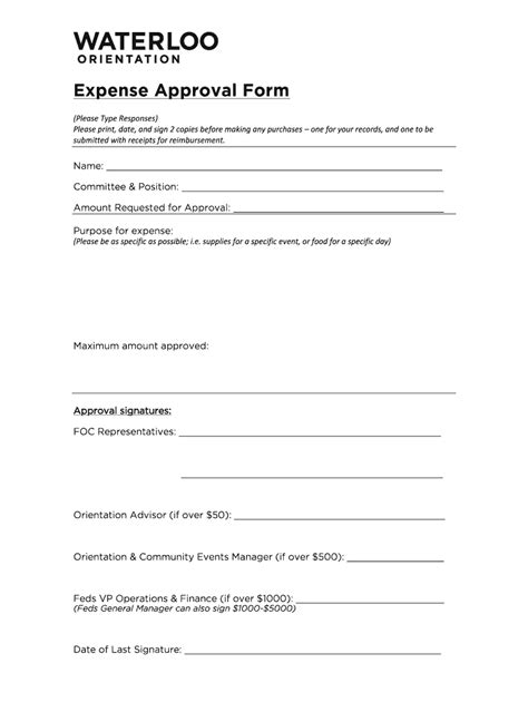 Approval Form Template