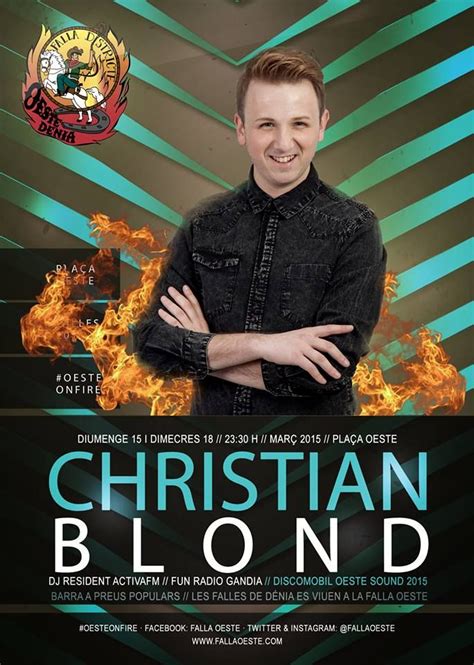 Ac El Primer Cartell Del Oestesound Falles Amb Christian Blond