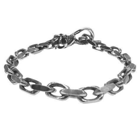 Bill Wall Leather ビルウォールレザー ブレスレット B563 ギャランティー付属 Square Chain Link