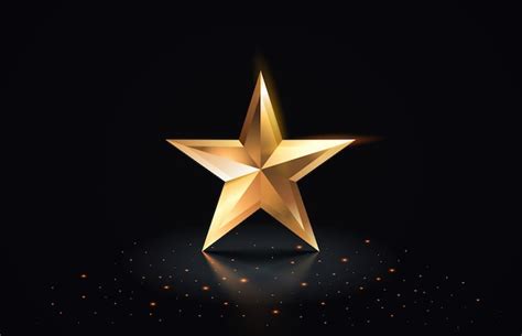 Premium Vector | A gold star on a black background with a black background.