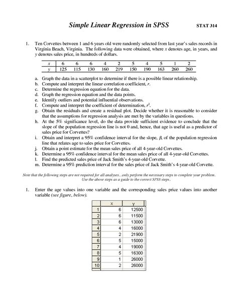 Simple regression example - Simple Linear Regression in SPSS 1. STAT ...