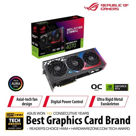 Asus Rog Strix Rtx4070 Gaming Oc 12gb Gddr6x Blossom Toko Komputer