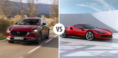 Mazda CX 30 VS Ferrari 296 Coupé Autovergleich AUTOGOTT DE