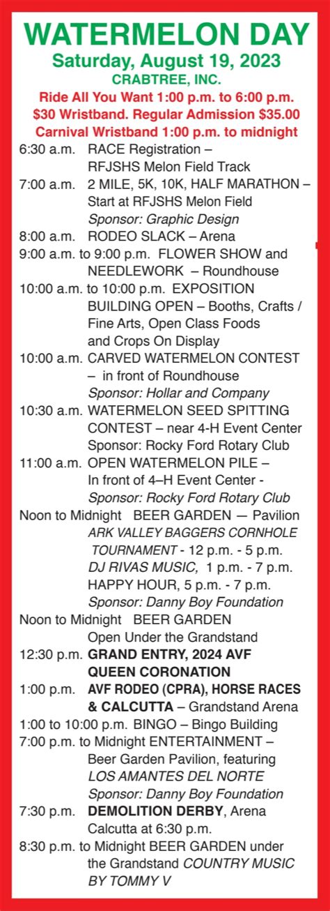 Seco News Th Arkansas Valley Fair Schedule