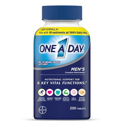 One A Day Men's Multivitamin Tablets Multivitamins For Men 200 Ct Order ...