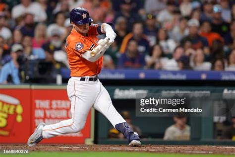 Alex Bregman Of The Houston Astros Flies Out During The Fourth Inning