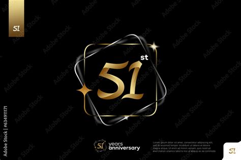 Gold number 51 logo icon design on black background, 51st birthday logo number, anniversary 51 ...