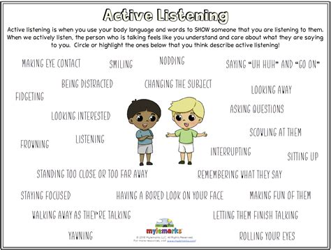 Active Listening Worksheets Worksheets Speaking Preschoolers