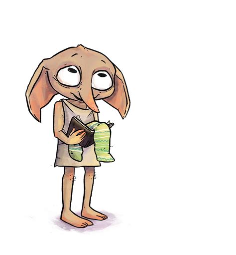 Dobby Harry Potter Art Illustration Print Free Elf Etsy