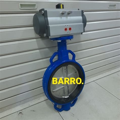 jual butterfly valve pneumatic actuator   dn  cast iron