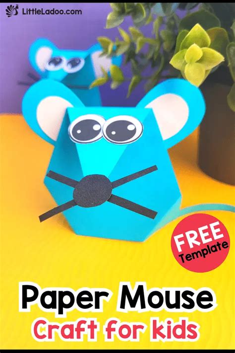 Paper Mouse Craft Little Ladoo