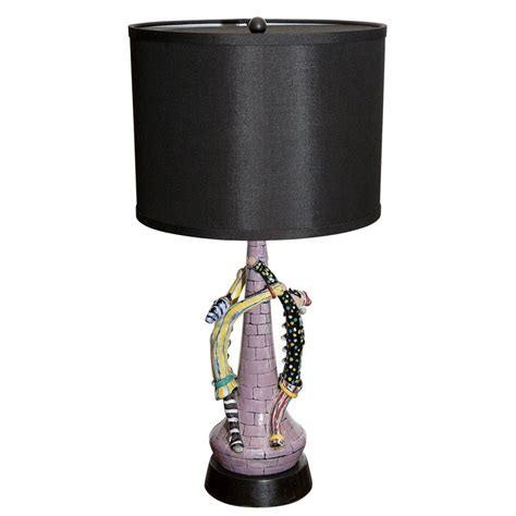 San Polo Ceramic Clown Table Lamp With Custom Shade At 1stdibs