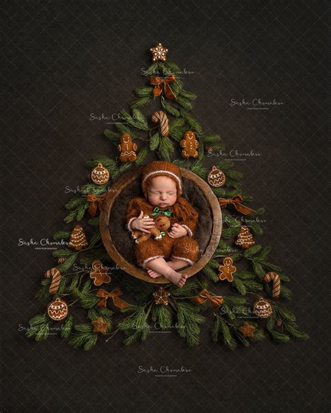 Adorable Baby in Christmas Tree