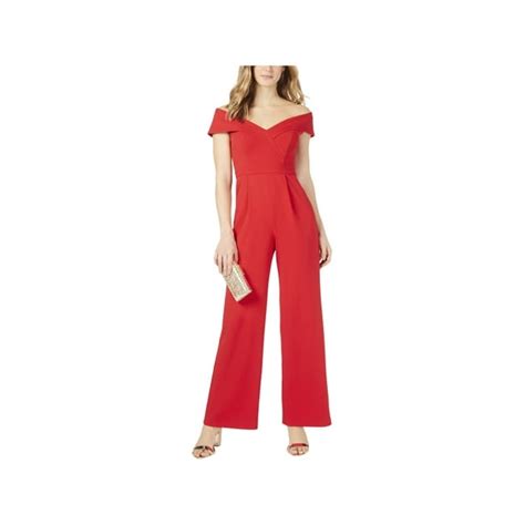 Xscape Xscape Womens Off The Shoulder Portrait Jumpsuit